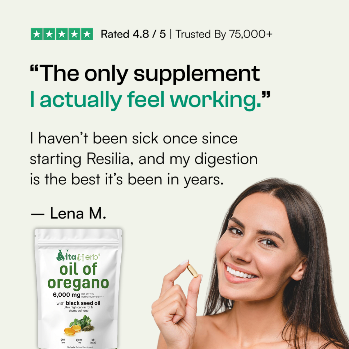 VitaHerb® Oregano + Black Seed, Immune Softgels